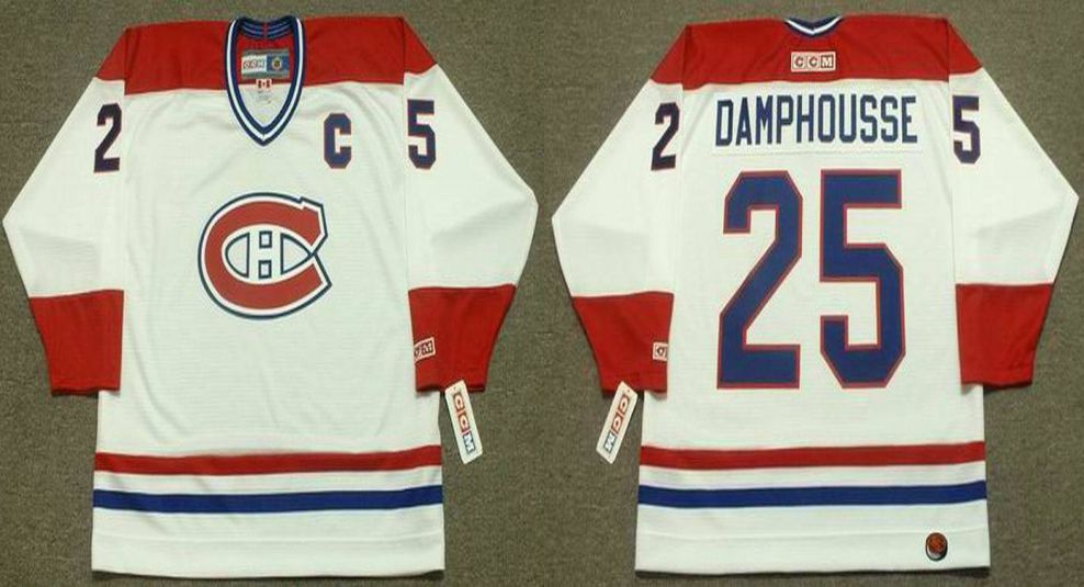 2019 Men Montreal Canadiens #25 Damphousse White CCM NHL jerseys